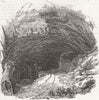 DERBYS. Peak Cavern 1844 old antique vintage print picture