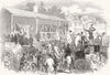 MIDDX. Election Hustings at Brentford 1840 old antique vintage print picture