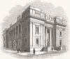NOTTINGHAMSHIRE. Nottingham Mechanics Institute 1844 old antique print picture