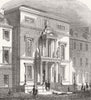 SCOTLAND. New Physicians Hall, Edinburgh 1845 old antique print picture