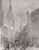 LONDON. London-Lombard St 1849 old antique vintage print picture