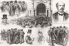 LANCS. The Liverpool Cotton Corner 1881 old antique vintage print picture