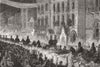 YORKS. Gladstone, Leeds-torchlight reception 1881 old antique print picture
