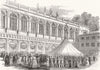 CAMBS. breakfast below cloisters of Neville's-Ct 1847 old antique print