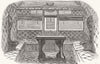 TRANSPORT. 1st-class carriage compartment 1847 old antique print picture