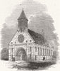 WARCS. Hartshill Church 1845 old antique vintage print picture