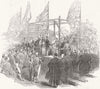 HANTS. Portsmouth, Portsea, Gosport hospital keystone 1847 old antique print