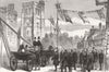 LONDON. Prince of Wales, Lambeth Bridge 1879 old antique vintage print picture