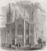 HOLLOWAY. Wesleyan Methodist Chapel, Hornsey Rd 1858 old antique print picture