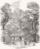 LONDON. Cafe, Kensington Gdns 1855 old antique vintage print picture