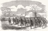 HANTS. Rifles, drill, Portsmouth 1854 old antique vintage print picture