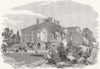 LEWISHAM. House, of David Williams Wire(Lord Mayor) 1858 old antique print