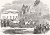 WARCS. Queen's arrival, Coventry 1858 old antique vintage print picture