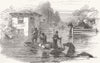 HEREFORD. Toll Gate between & Gloucester 1852 old antique print picture