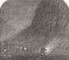 NORTHANTS. Mail train stoppage, Blisworth Cutting 1852 old antique print