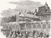 WARCS. The opening of Aston Park 1858 old antique vintage print picture