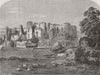 WARCS. Kenilworth Castle, Warwickshire 1858 old antique vintage print picture