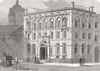 LANCS. Fire & Life Insurance Offices, Liverpool 1858 old antique print picture