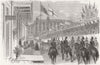 LEEDS. Queen, Great Northern Station  1858 old antique vintage print picture