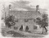 WOOLSTHORPE. Manor House, Isaac Newton's birth place 1858 old antique print