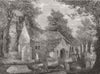 IOW. Church, Bonchurch, Isle of Wight 1859 old antique vintage print picture
