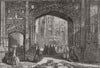 KENT. Christ Church Gateway, Canterbury 1859 old antique vintage print picture
