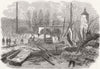 HOUNSLOW. Gunpowder explosion  1859 old antique vintage print picture