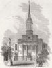 SALFORD. Christ Church, Manchester. Rev Hugh Stowell 1859 old antique print