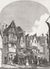 WARCS. Old Houses in Coventry 1859 antique vintage print picture