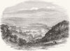 BELGIUM. Spa-General View 1856 old antique vintage print picture