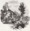 AYR. Clay Biggin-birthplace of Burns 1859 old antique vintage print picture