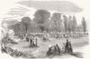 LONDON. Rural fete at Ham 1852 old antique vintage print picture