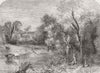 BOLTON. River Wharfe, below Abbey, Yorks 1859 old antique print picture