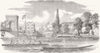 LONDON. Thames Regatta, Hammersmith Bridge 1851 old antique print picture