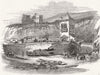 WHITBY. Wreck of Brigs Mary & Hope, Yorks 1851 old antique print picture