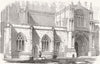 LINCS. Cotton Chapel, Boston Church, restored 1857 old antique print picture