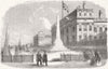 LONDON. Bellot Memorial, Greenwich 1856 old antique vintage print picture