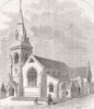 CAMDEN. St Luke's Church, Rd, Holloway-Lees  1860 old antique print picture