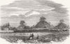 ESSEX. Bartlow Hills(Grave Mounds of Romans)  1864 old antique print picture