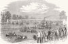 LONDON. Thames regatta-start for gold cup 1856 antique print picture