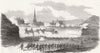 NORTHUMBS. Volunteer exercise, Berwick-on-Tweed 1865 old antique print picture