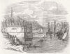 IRELAND. Monkstown Baths-Royal Squadron 1849 old antique vintage print picture