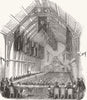 YORKS. New corn exchange, Hull 1856 old antique vintage print picture