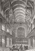 LONDON. The Library, Sion College 1886 old antique vintage print picture