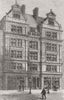BIRKBECK INSTITUTE. Bream's Buildings, Chancery Lane 1885 old antique print