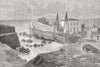 YOUGHAL. Storms. Breach, sea wall, strand  1881 old antique print picture