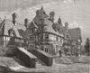 HANTS. Farnborough Hill House, (Empress Eugenie) 1881 old antique print