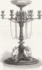 DECORATIVE. Denison memorial, Gt North Chairman 1866 old antique print picture