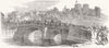 RHUDDLAN. Royal Eisteddvod. parade to castle 1850 old antique print picture