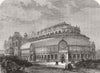 BLACKPOOL. Winter Gdns & aquarium, Lancashire 1878 old antique print picture
